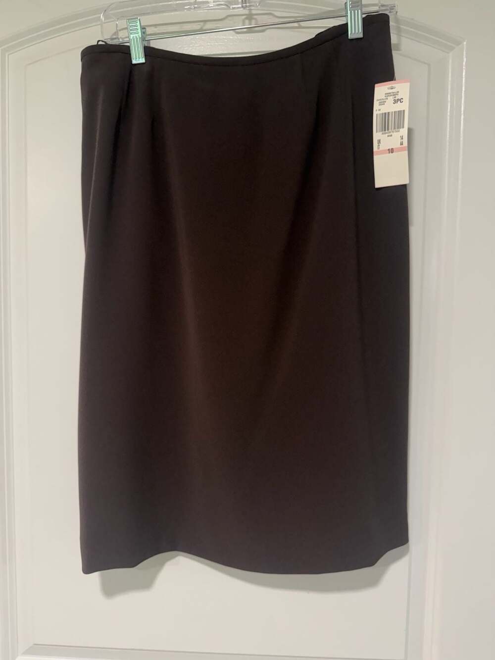 Chocolate Brown Midi Pencil Skirt Quiet Luxury Office Core Minimalist Women’s 10
